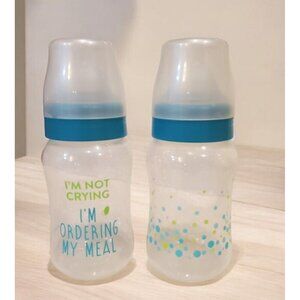 Evenflo Feeding Balance Bottle Wide Neck 9 Oz, 2 Pack Plastic Slow-Flow EUC